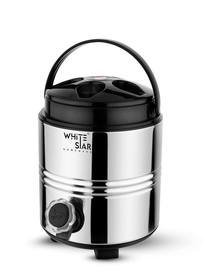WHITE STAR حاويات مياه معزولة من وايت ستار، سعة 3 لترات، مزودة بصنبور، بجدار مزدوج، تحافظ على المشروبات ساخنة وباردة لمدة 4 إلى 5 ساعات. - Image 1